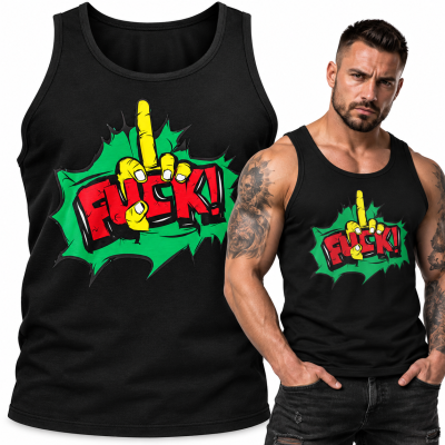 TANK TOP ŚMIESZNY FUCK